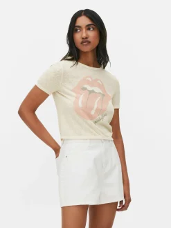 The Rolling Stones Logo Cropped T-Shirt|Primark Online