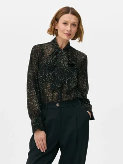 Tie Neck Blouse|Primark