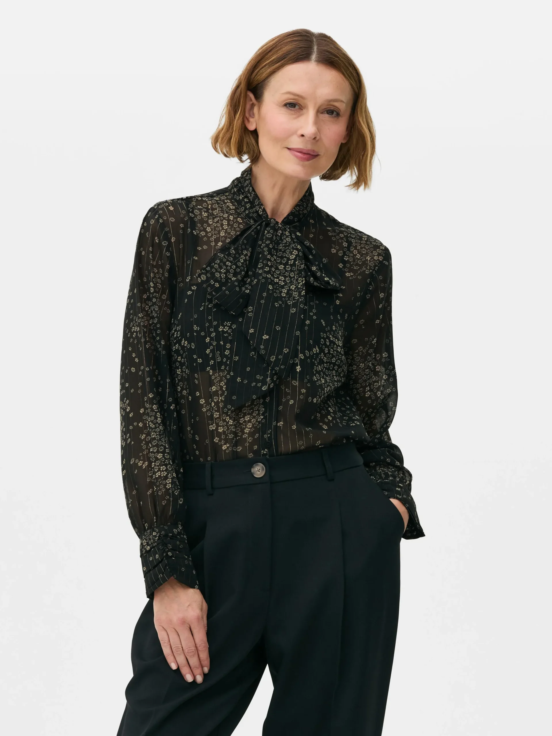 Tie Neck Blouse|Primark