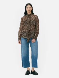 Tie Neck Blouse|Primark Outlet