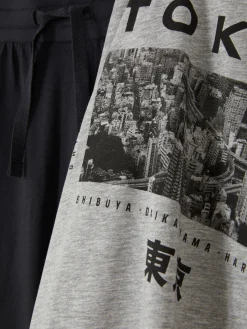 Tokyo T-Shirt And Shorts Pajamas|Primark Hot