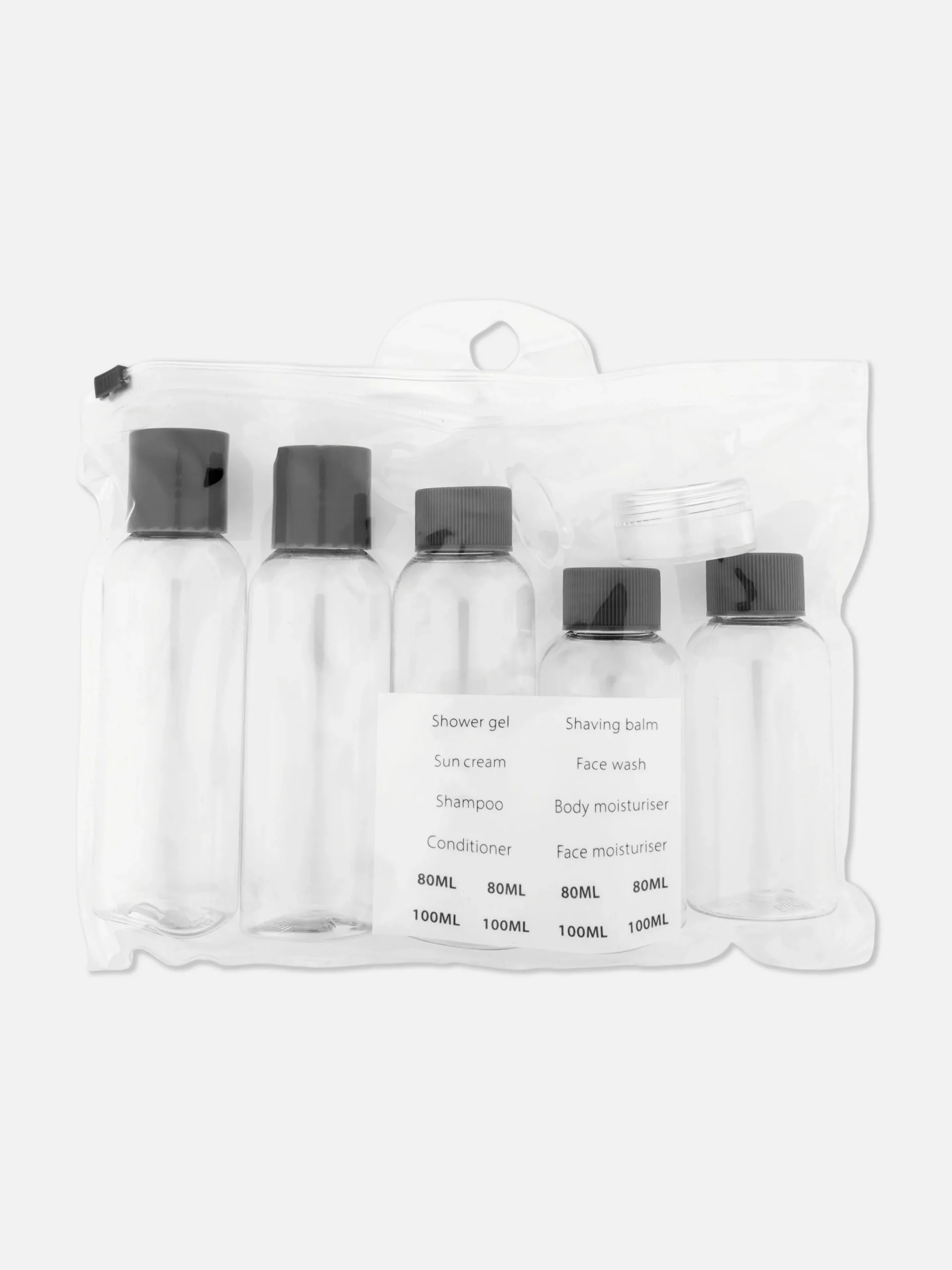 Travel Bottle & Label Set|Primark Online