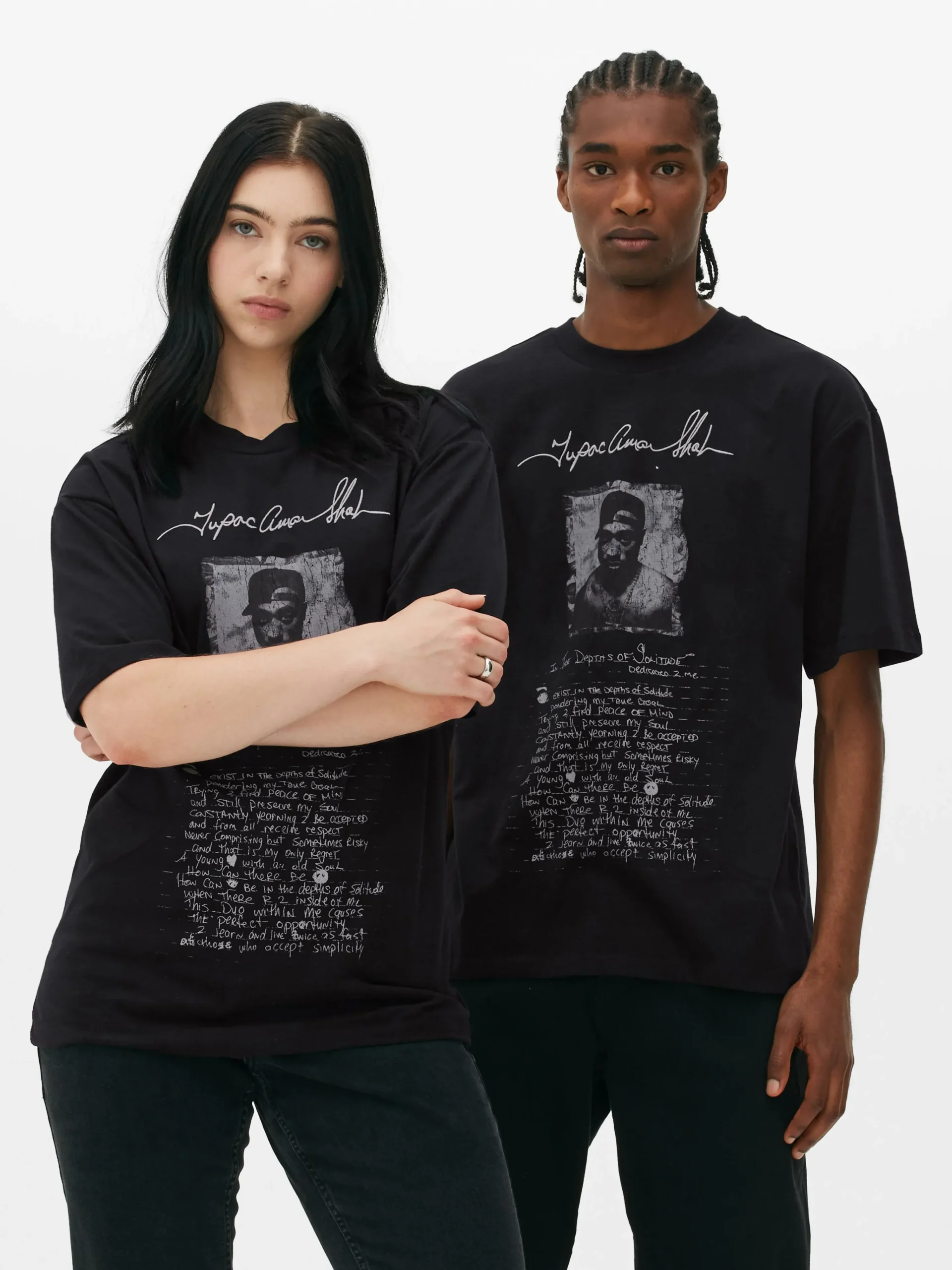 Tupac Script Graphic T-Shirt|Primark Sale