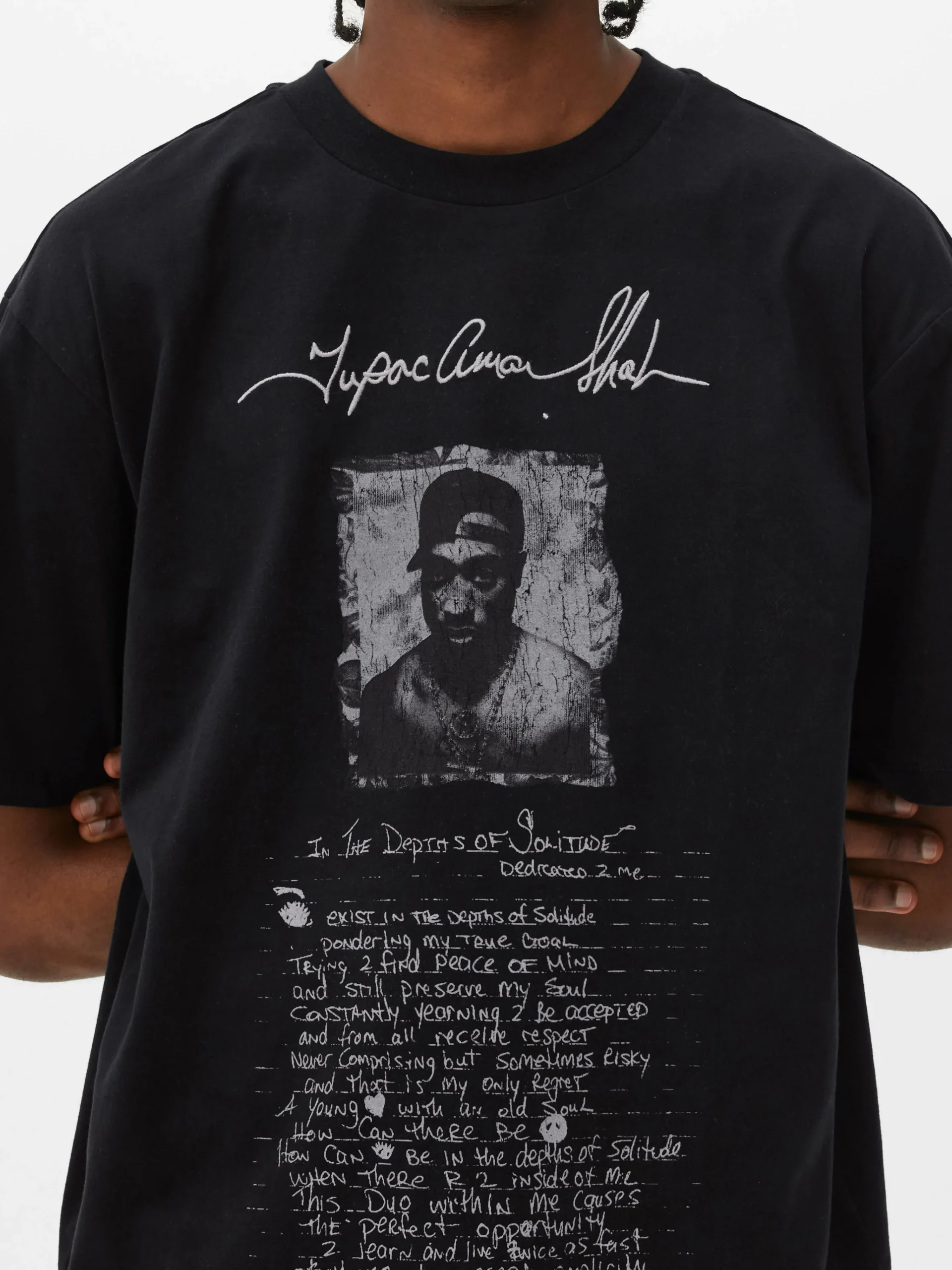 Tupac Script Graphic T-Shirt|Primark Sale