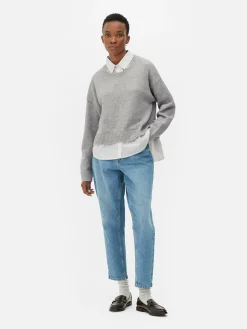 Two-in-One Collared Pullover|Primark New