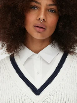 Two-in-One Preppy Pullover And Shirt|Primark Discount