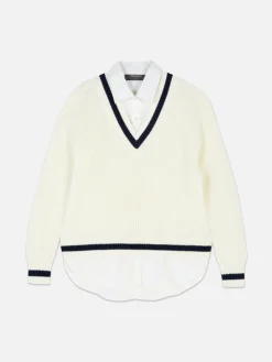 Two-in-One Preppy Pullover And Shirt|Primark Discount