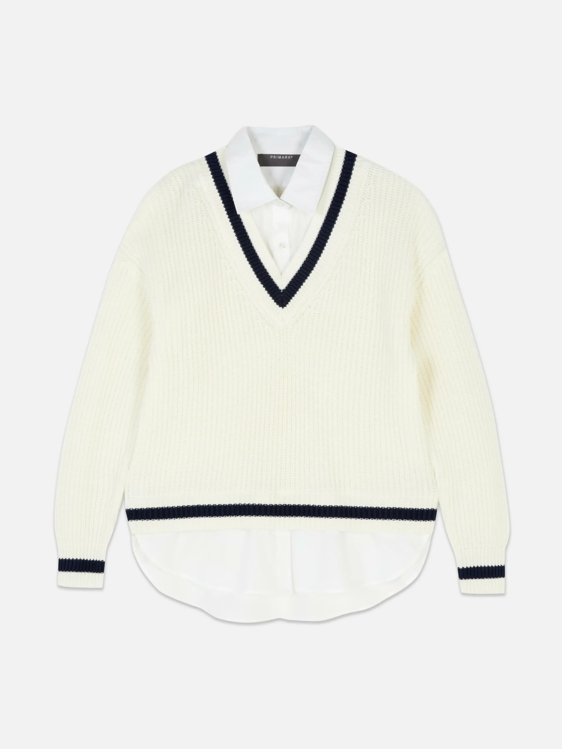 Two-in-One Preppy Pullover And Shirt|Primark Discount