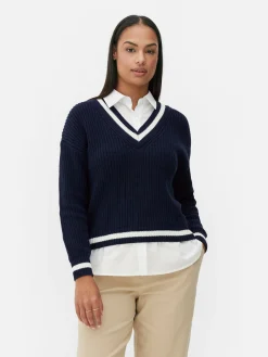 Two-in-One Preppy Pullover And Shirt|Primark Discount