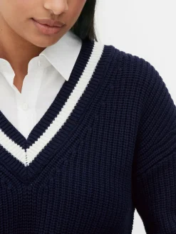 Two-in-One Preppy Pullover And Shirt|Primark Discount
