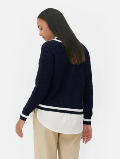 Two-in-One Preppy Pullover And Shirt|Primark Discount