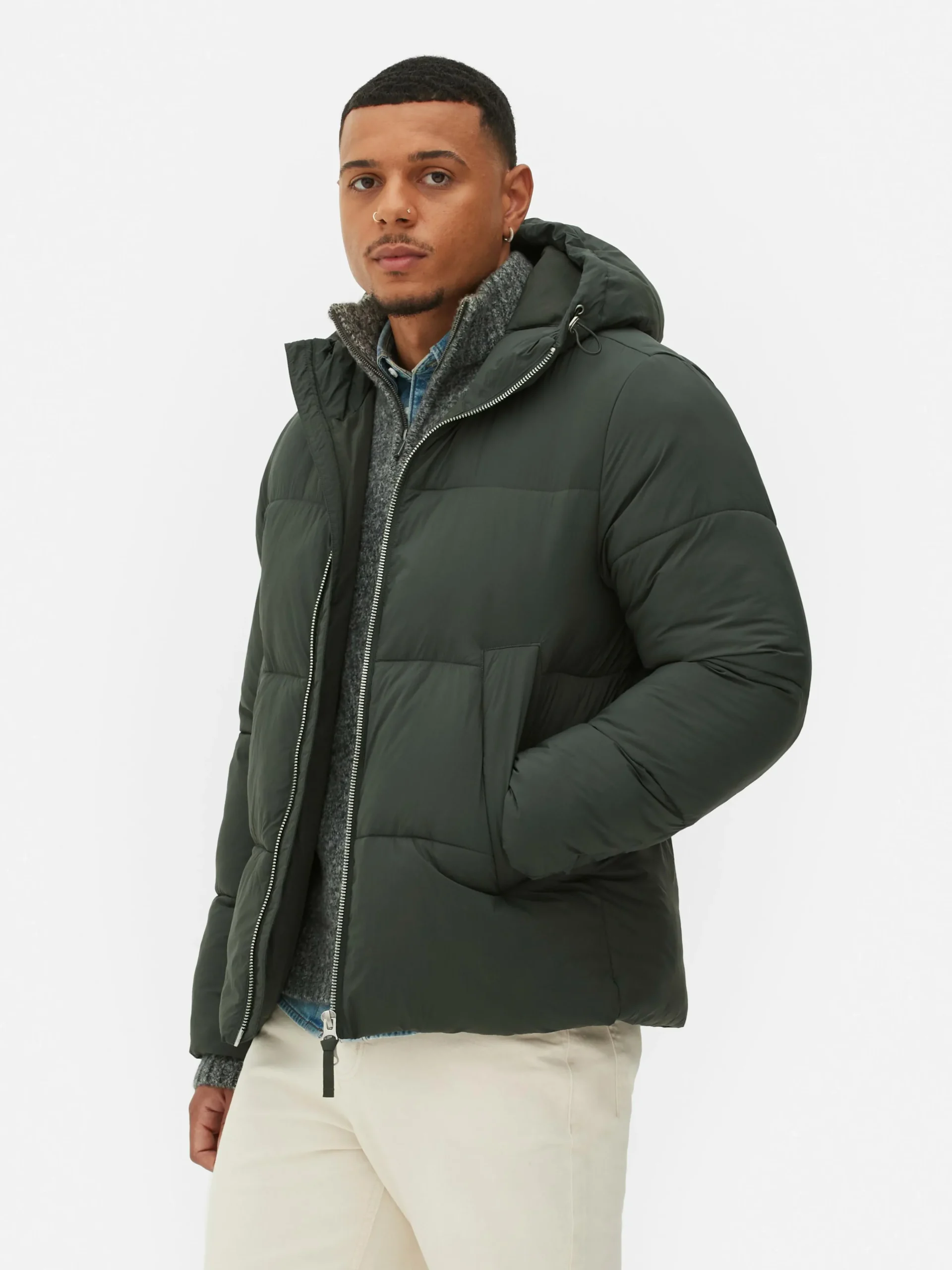Two-Way Zip Puffer Jacket|Primark Discount