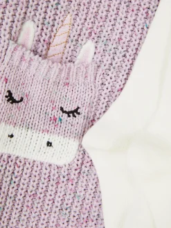 Unicorn Sweater Dress And Tights Set|Primark