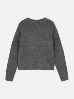 Velvet Bow Embellished Piullover|Primark