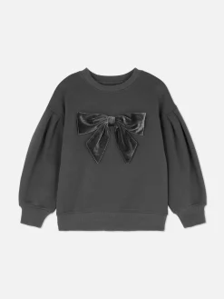 Velvet Bow Puff Sleeve Pullover|Primark Outlet