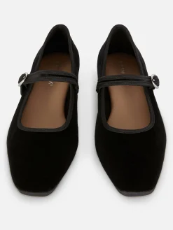 Velvet Mary Jane Flats|Primark Sale