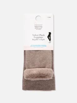 Velvet Plush Lined Leggings|Primark