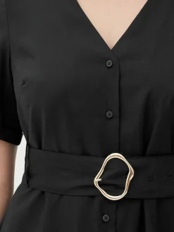 V-Neck Belted Midi Dress|Primark Sale