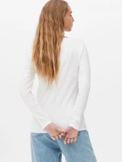 V-Neck Long Sleeve Top|Primark New