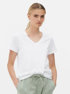 V-Neck Short Sleeve T-Shirt|Primark Outlet