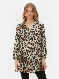 V-Neck Smock Mini Dress|Primark Hot