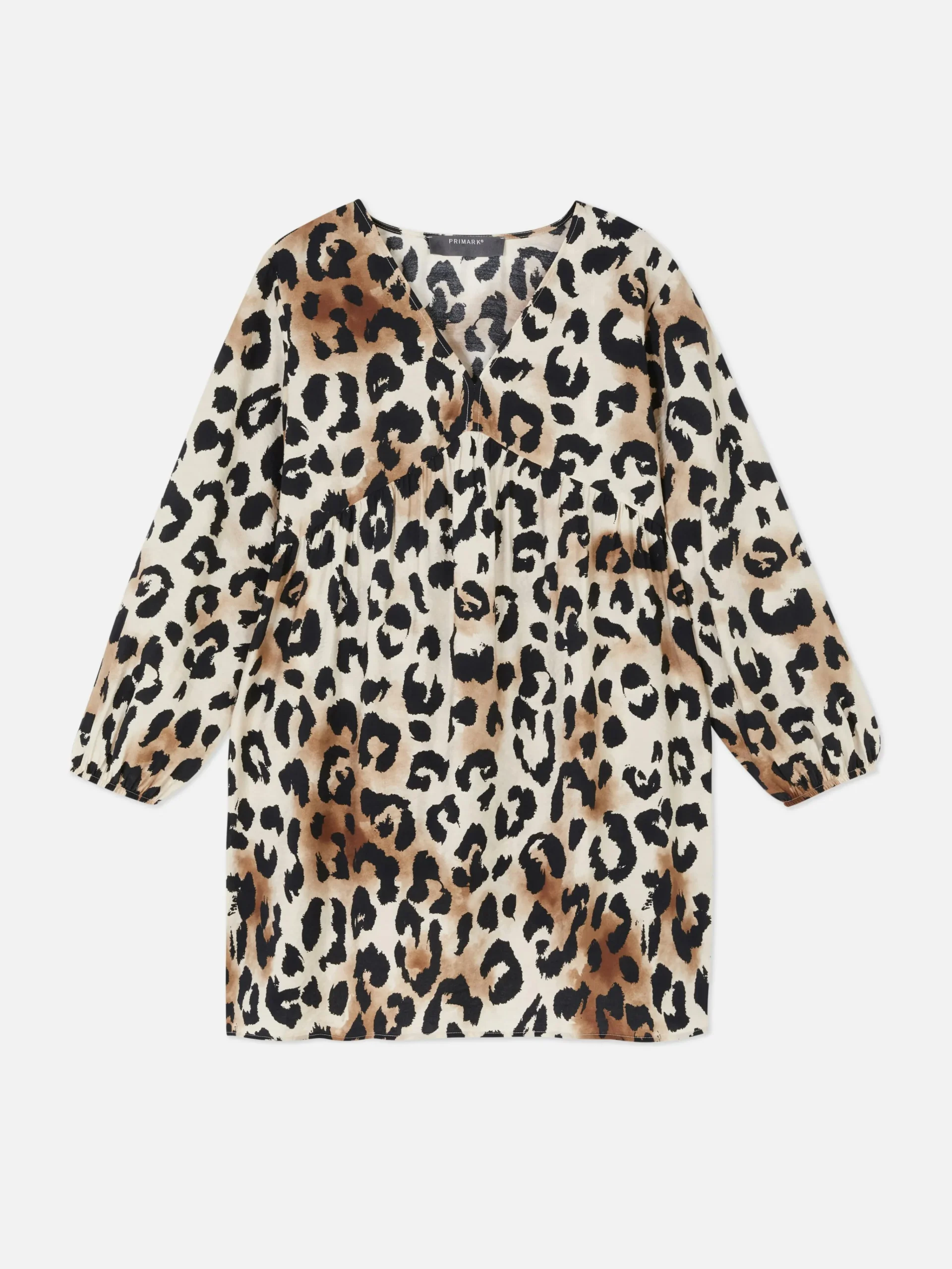 V-Neck Smock Mini Dress|Primark Hot