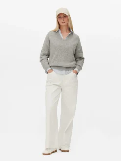 V-neck Sweater|Primark Hot
