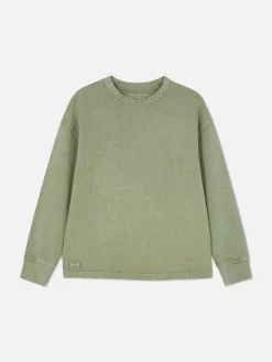 Washed Long Sleeve T-Shirt|Primark