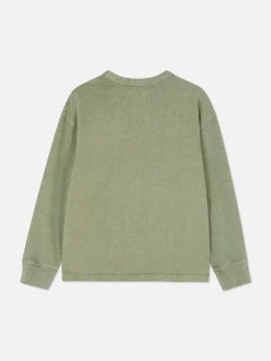 Washed Long Sleeve T-Shirt|Primark