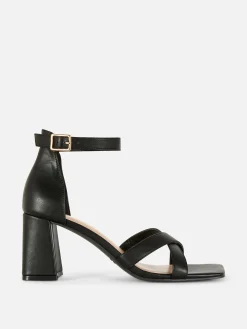 Wide Fit Cross Strap Heels|Primark Hot