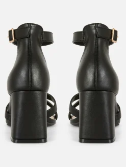 Wide Fit Cross Strap Heels|Primark Hot