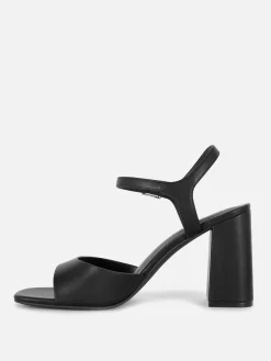 Wide Fit Curved Strap Block Heels|Primark