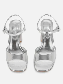 Wide Fit Curved Strap Block Heels|Primark Online