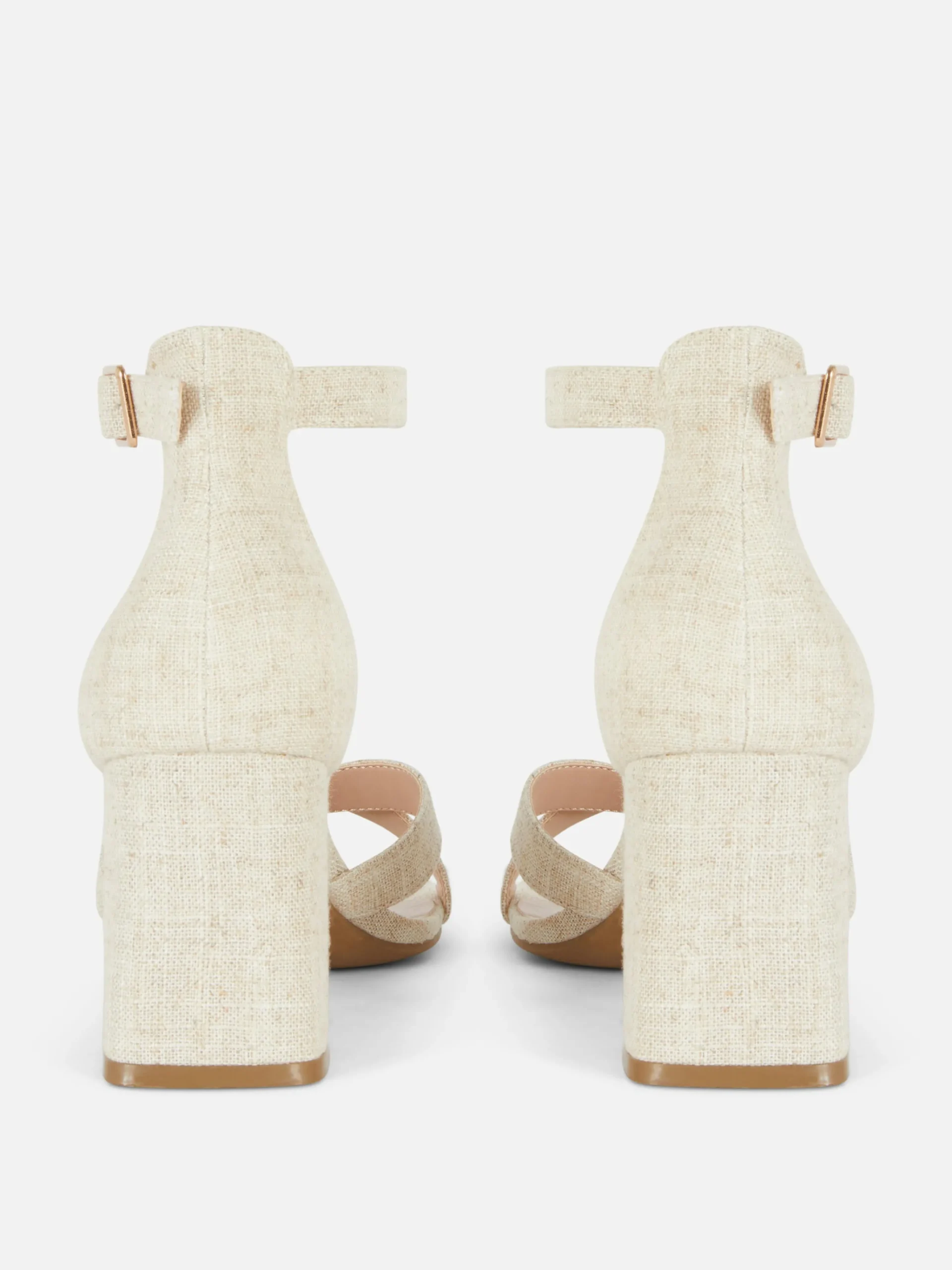 Wide Fit Woven Strap Block Heels|Primark