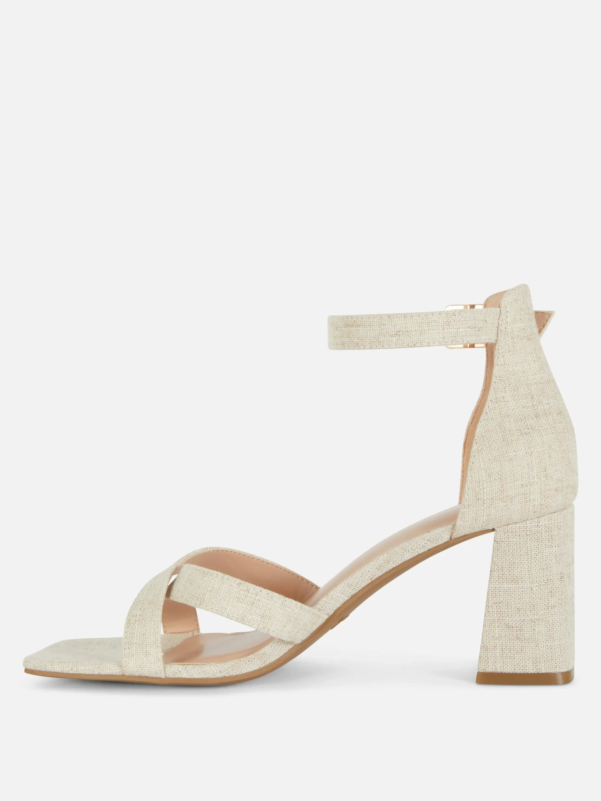 Wide Fit Woven Strap Block Heels|Primark