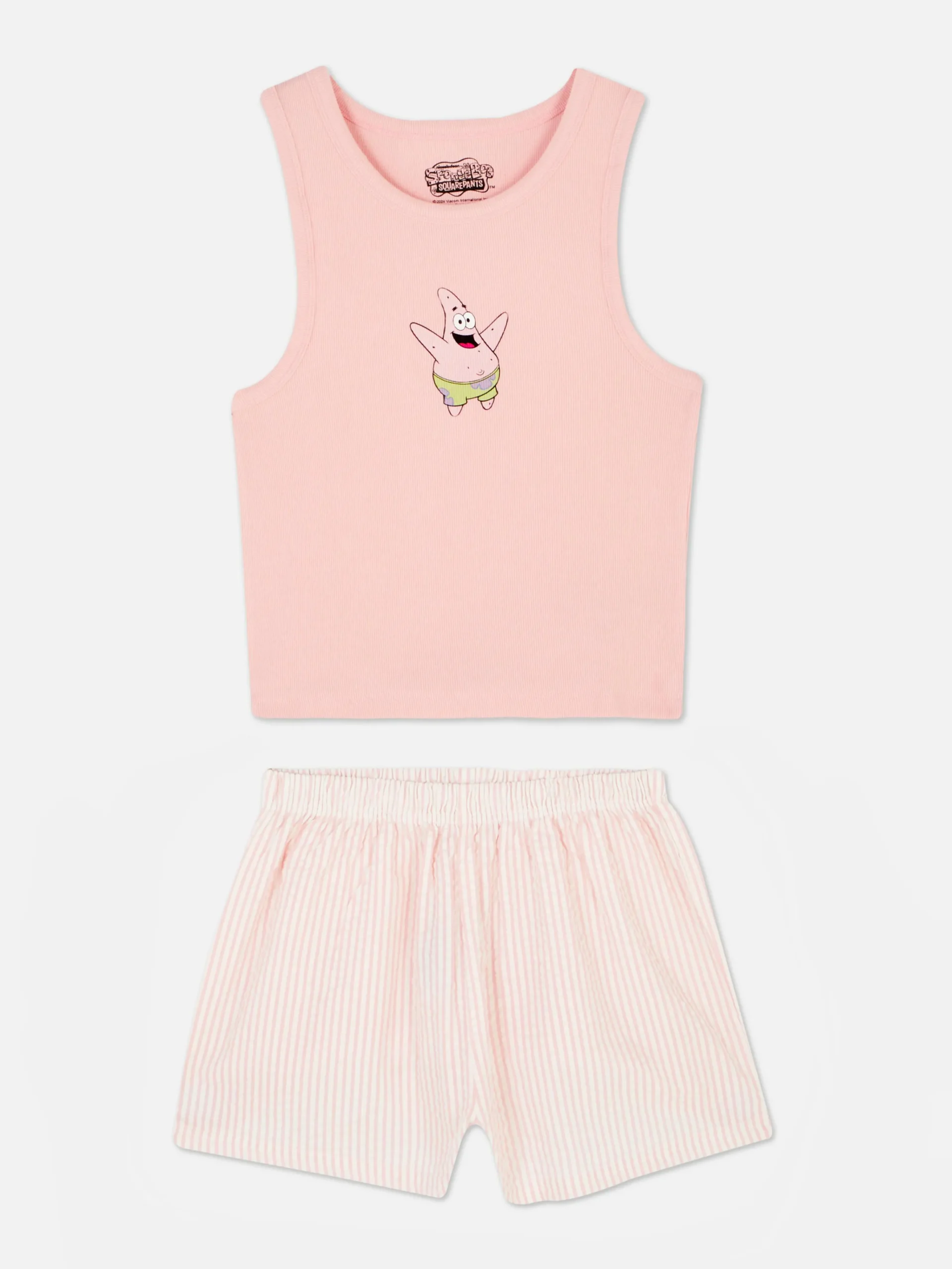 Women's SpongeBob SquarePants Tank And Shorts Pajama Set|Primark New