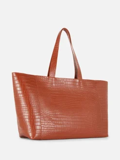 XL Mock Croc Shopper|Primark Best