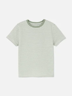Younger Boy Jacquard Striped T-Shirt|Primark