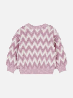 Zig-Zag Pattern Fluffy Knit Sweater|Primark Best